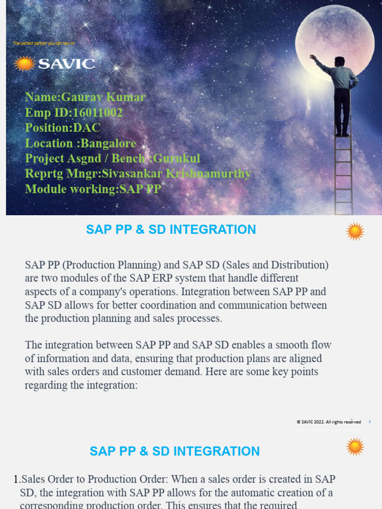 SAP PP and SD Integration Overview | PDF | Inventory | Enterprise ...