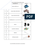 Arduino Malzeme Listesi