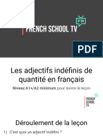 Grammaire Française Les Quantités Indéterminées en Français