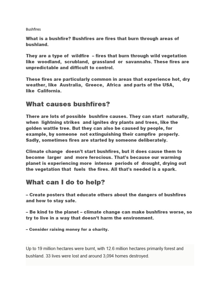 Bushfires Pdf