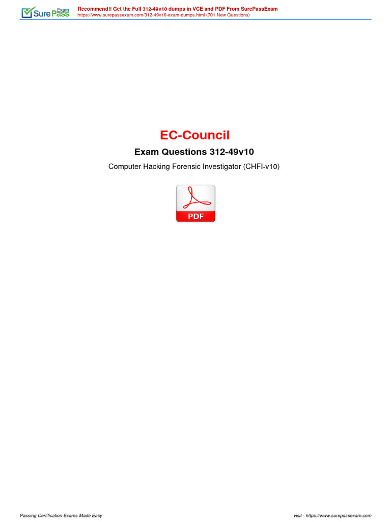 Ec-Council Pass4sure 312-49v10 Exam Prep 2023-Jul-03 by