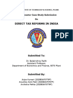 Direct Tax Reforms Policies in India