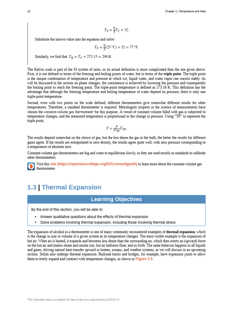 UP2 - 1.3. Thermal Expansion - pg12-19 | PDF | Thermal Expansion | Heat