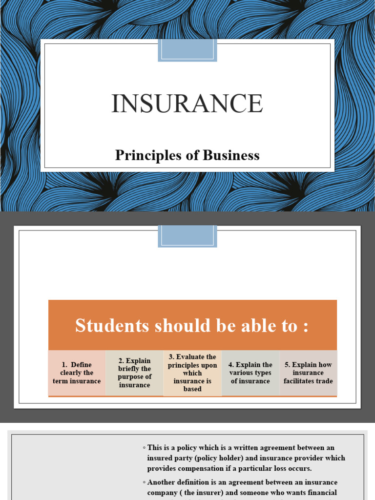 Lesson Notes On 'Insurance (2021) - Ppt. Presentation' With You | PDF ...