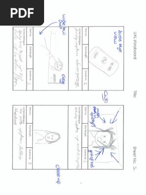 silent film storyboard 2