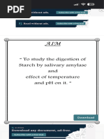 To Study The Digestion of Starch by Salivary Amylase and Effect of ...