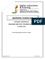 Marking Guideline: Building and Civil Technology N3