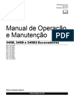 Manual de Operação e Manutenção: 345D, 349D e 349D2 Escavadeiras