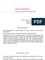 Electric Force and Field Intensity