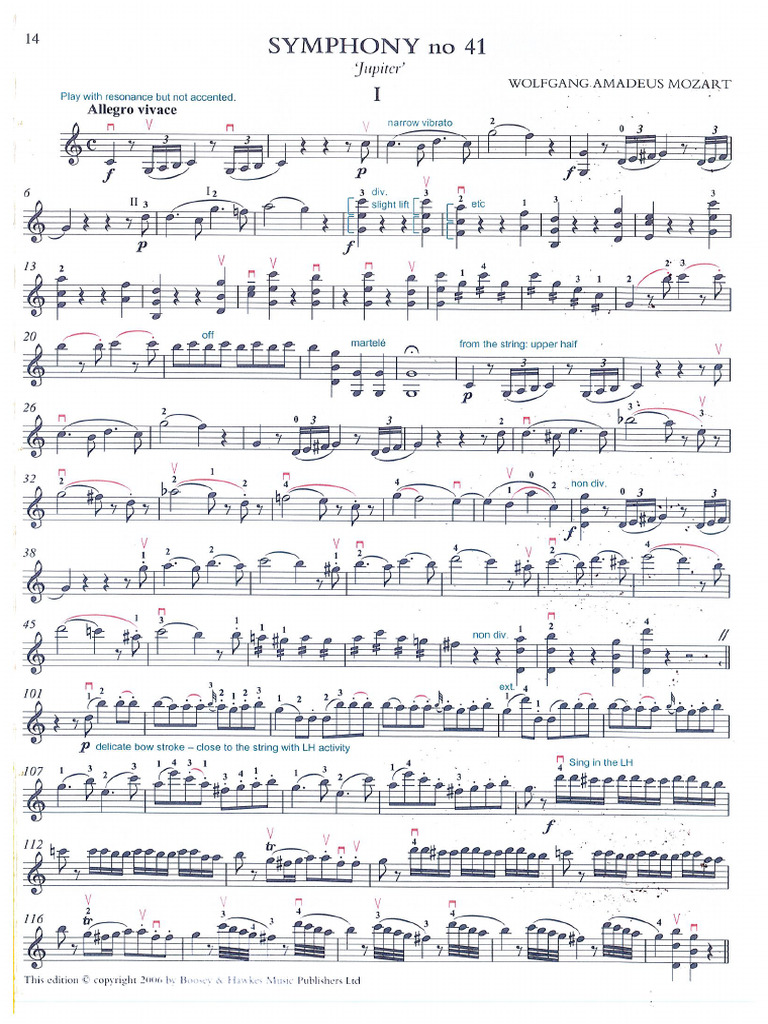 Audition Excerpt Violin Pdf