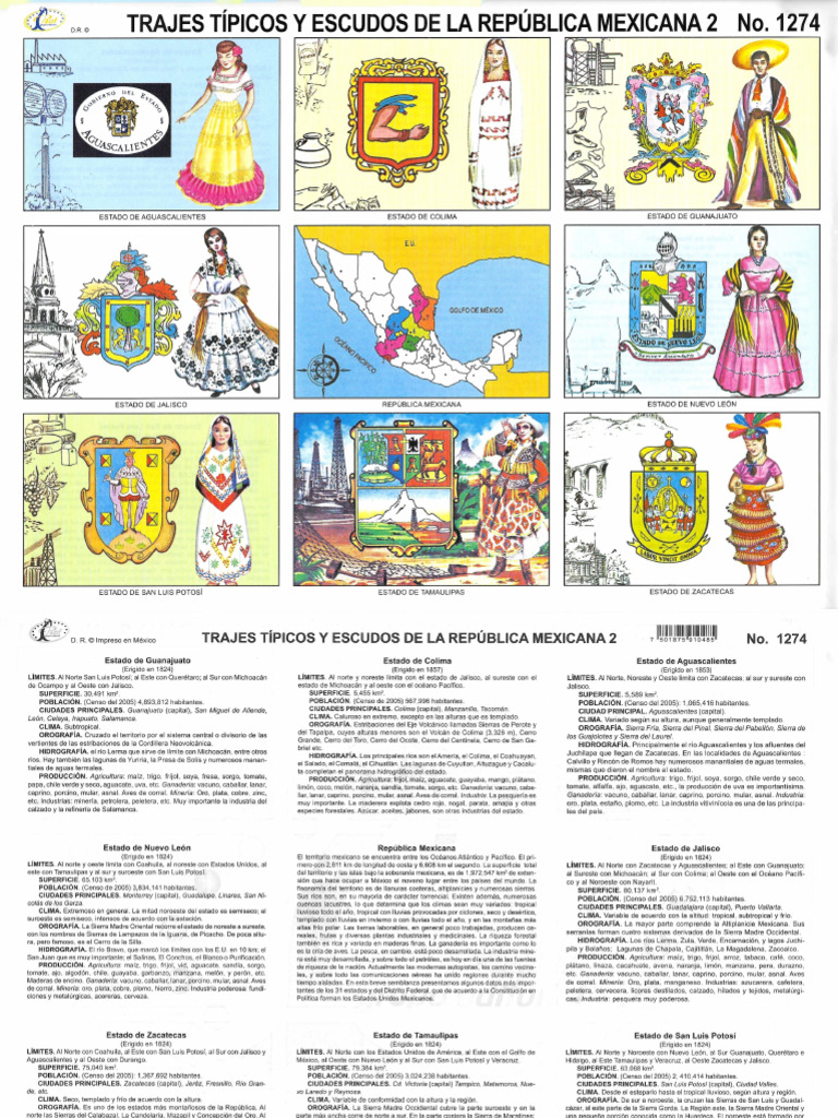 Trajes Tipicos de La Republica Mexicana | PDF