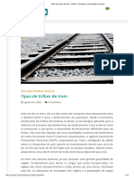 Tipos de Trilhos de Trem - Massa - Pesagem e Automação Industrial