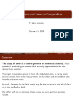 Approximations and Errors in Computation