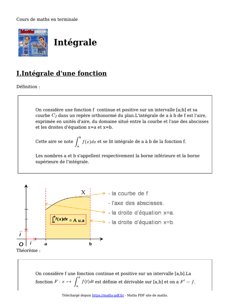 Cours complet sur les intégrales terminales | PDF | Intégral | Fonction ...