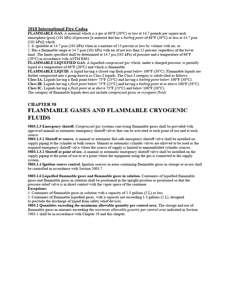 2018 International Fire Code PDF Pressure Valve