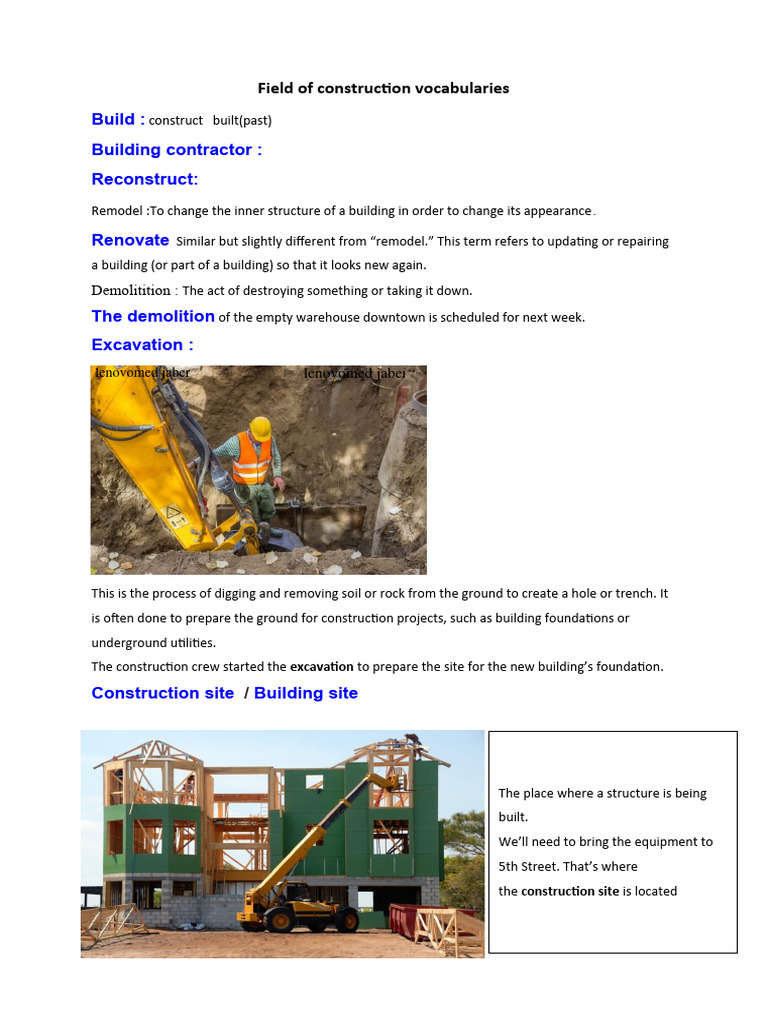 Field of Construction Vocabularies | PDF | Screw | Plumbing