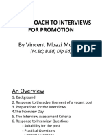 An Approach To Interviews For Promotion