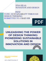 Presentation On Sustaiability Through Design Thinking