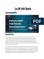 The New Era of Full Stack Developers