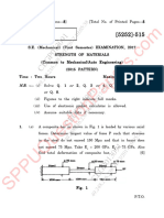 Be - Mechanical Engineering - Semester 3 - 2017 - November - Strength of Material Som Pattern 2015