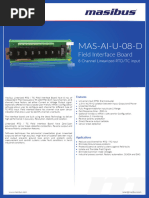 Masibus FIB MAS-AI-U-08-D - R0F - 0515 - Field Interface Board 8 CH Linearised RTD - TC Input