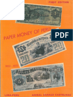 Paper Money of Peru - Anibal Zarauz Castelnau - First Edition - 1979