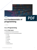 4.1 Fundamentals of Programming