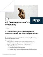4.8 Consequences of Uses of Computing