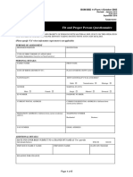 Fit and Proper Person Questionnaire
