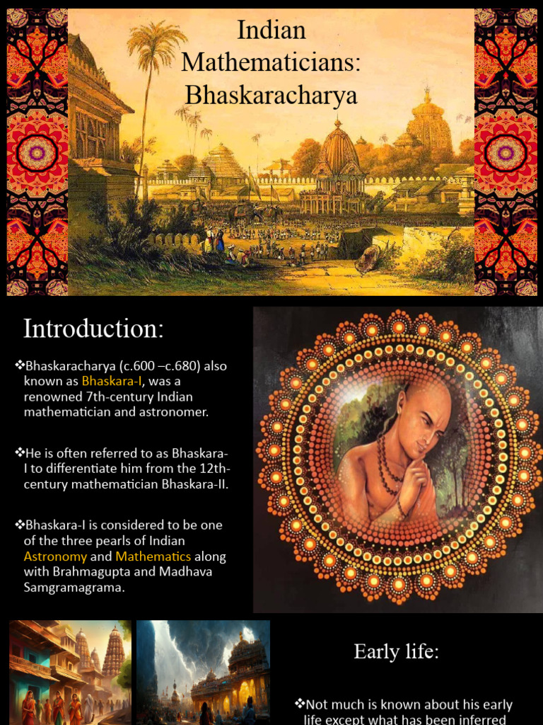 contribution of bhaskaracharya in maths