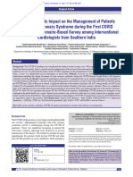 COVID-19 and Its Impact On The Management of Patie