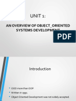 OBJECT ORIENTED ANALYSIS AND DESIGN Introduction