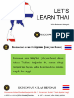 Materi Konsonan Bahasa Thailand