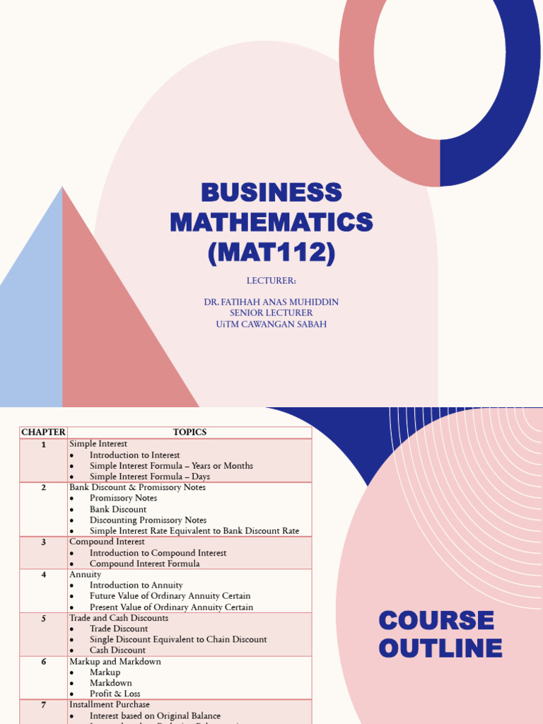 Mat112 Chapter 1 Simple Interest Pdf Interest Interest Rates
