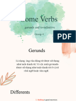 Some Verbs: Gerunds and To-Infinitive