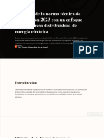 Resumen de La Norma Tecnica de Distribucion 2023 Con Un Enfoque para Empresa Distribuidora de Energi