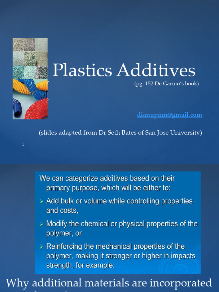 Chapter 3 Plastics Additives PDF