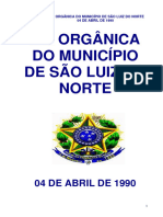 Lei Organica de São Luiz Do Norte Atualizada 2022