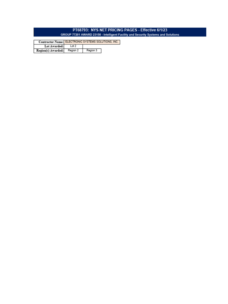 NYS Net Pricing for Security Systems | PDF | Power Supply | Access Control