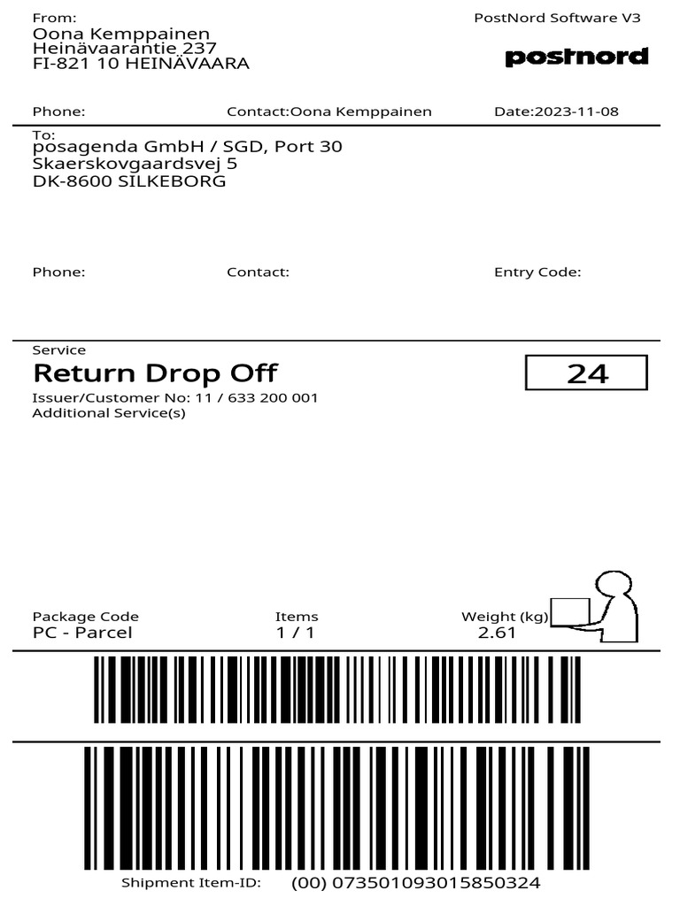 Parcel Return Instructions | PDF