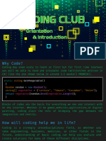 Coding Club Orientation