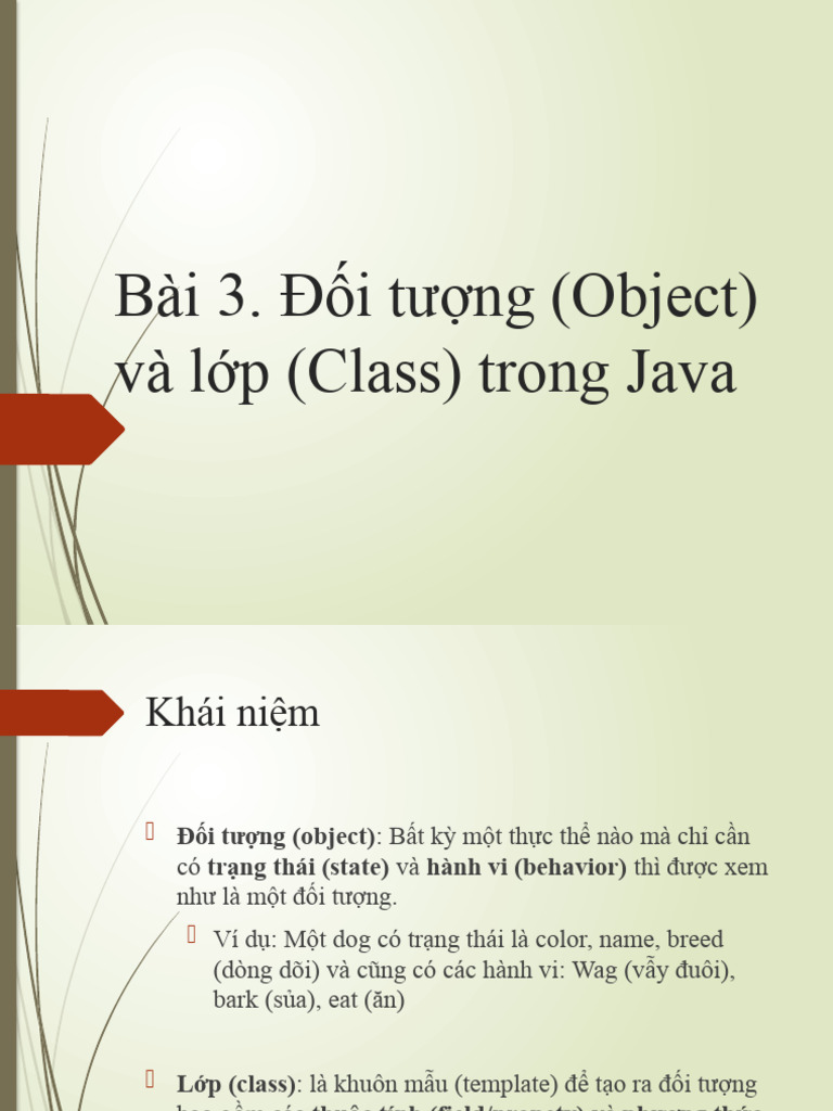 Bài 3 - Doi Tuong - Lop trong Java | PDF
