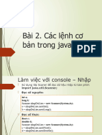 Bài 2 - Cac Lenh Co Ban Trong Java