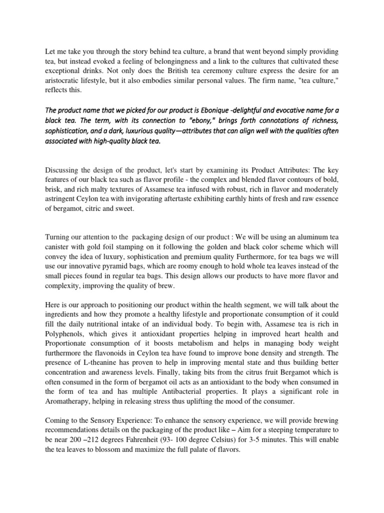 Marketing Script | PDF | Tea | Polyphenol