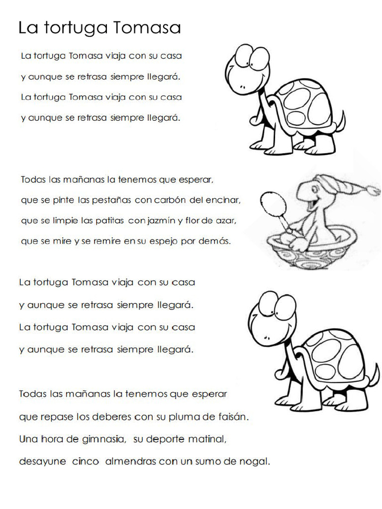 Actividades con la Tortuga Tomasa | PDF