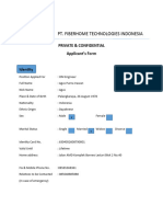 Applicant's Form (Blank)