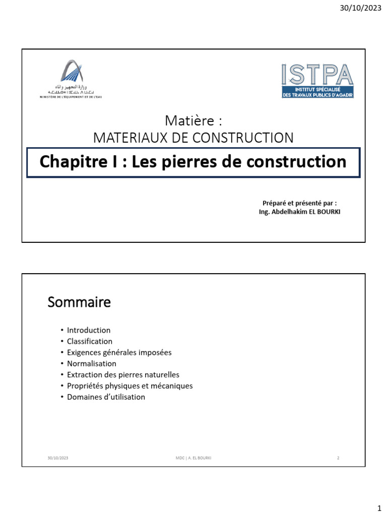 Classification des pierres de construction PDF Grès Carrière — free download