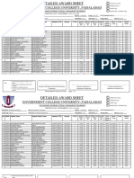 Award Sheet