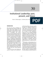 Institutional Leadership Past Present An