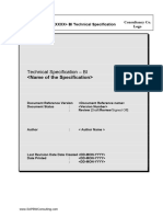 Sapbw Technical Specification Template